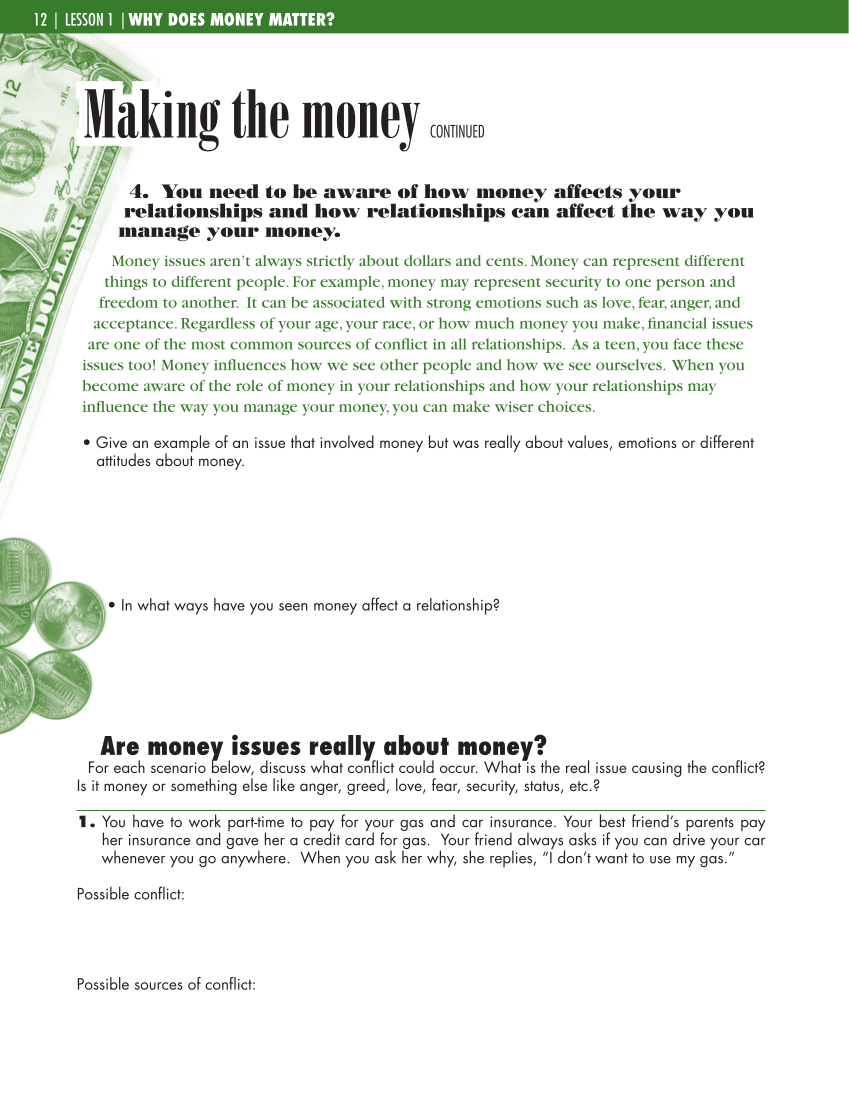 Money Habitudes® for Teens page 93