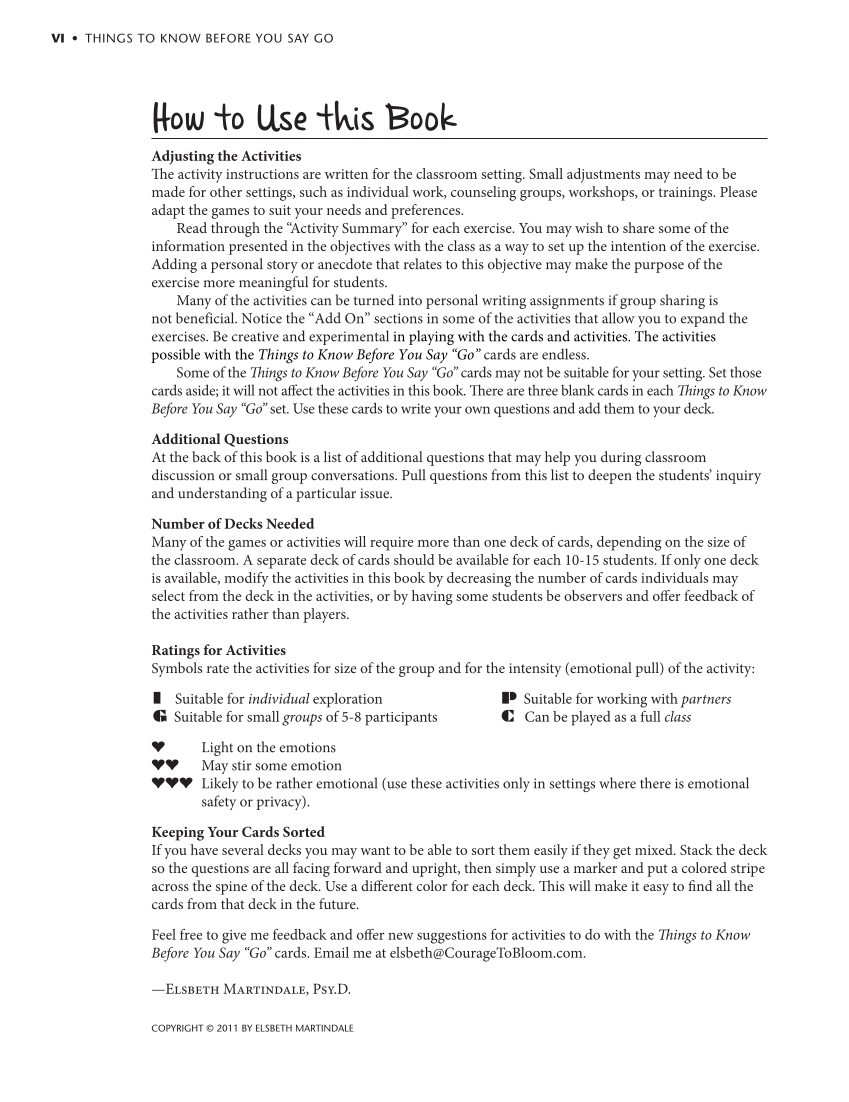 Things to Know Before You Say "Go" page 6