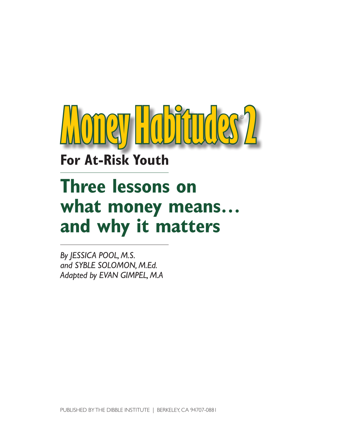 Money Habitudes 2®: For Young Adults page 1