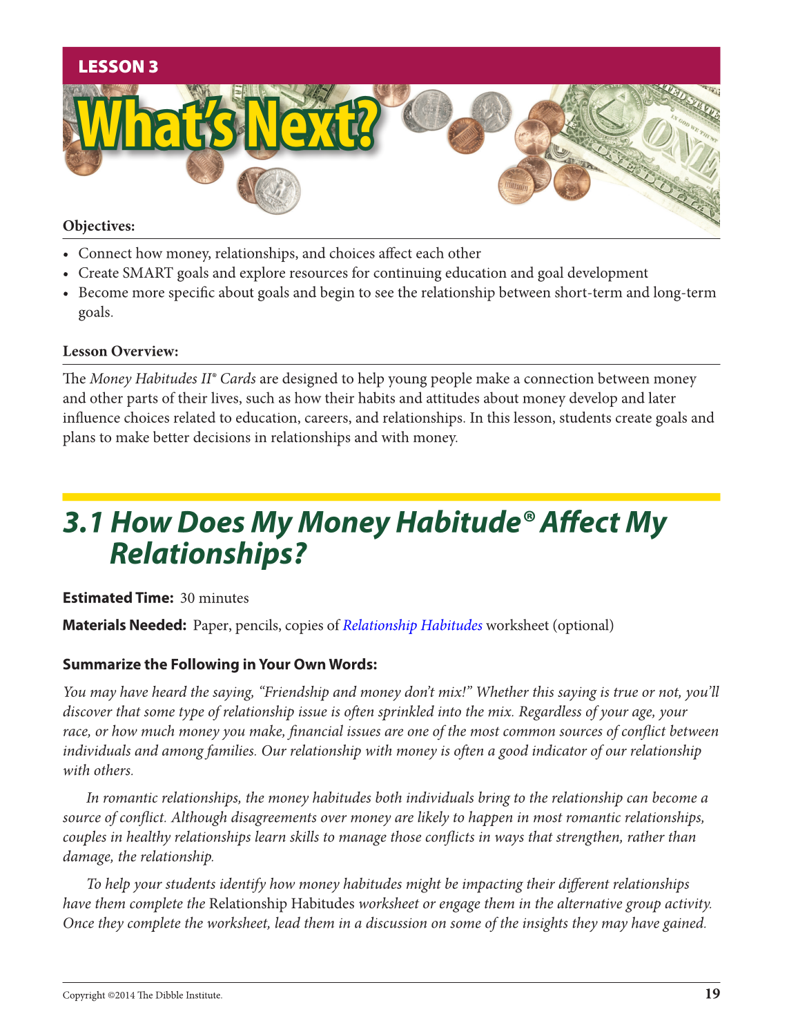 Money Habitudes 2®: For Young Adults page 25