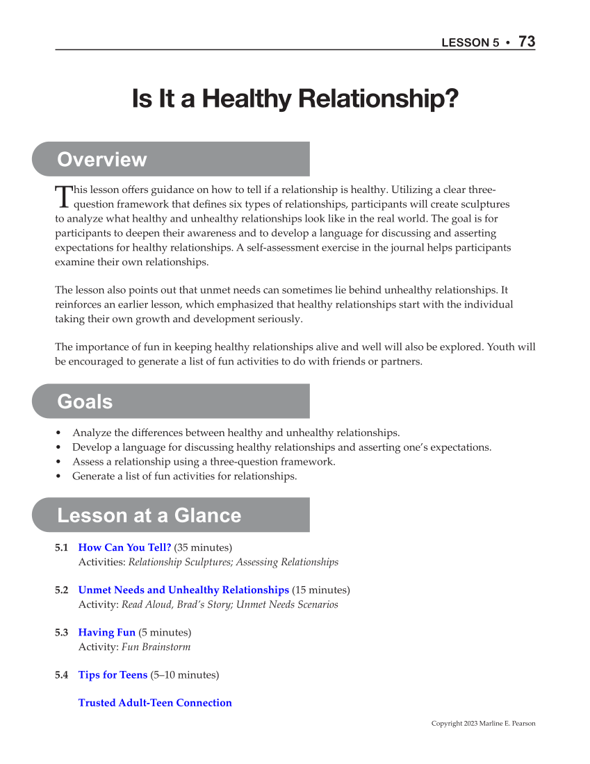 Relationship Smarts PLUS 5.0 page 85